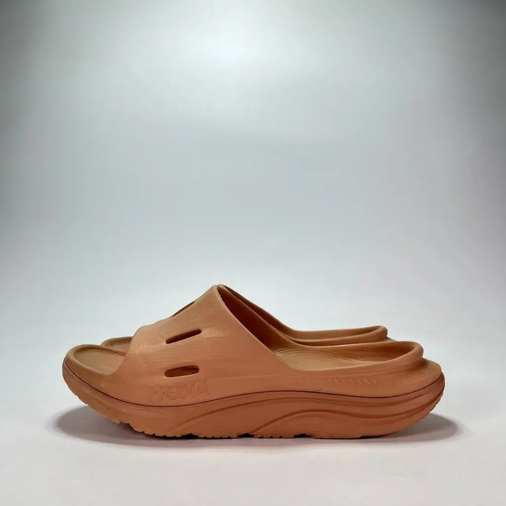 HOKA Ora Recovery Slide 3 Tan Casual Comfort Slip On Slide Sandals Men's Size 8